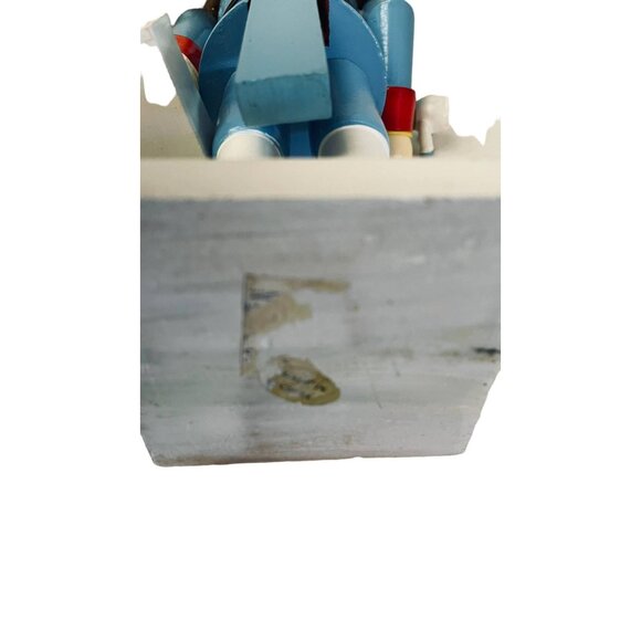 Nutcracker Soldier Christmas Decor Greenbrier Blue Red Yellow 4" x 11" - Picture 4 of 9